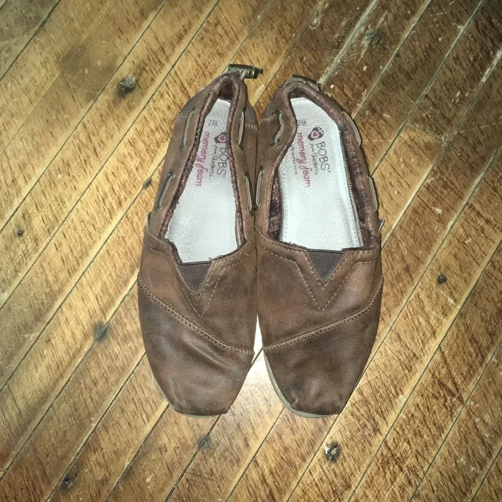 Bobs Memory foam leather slip on shoes